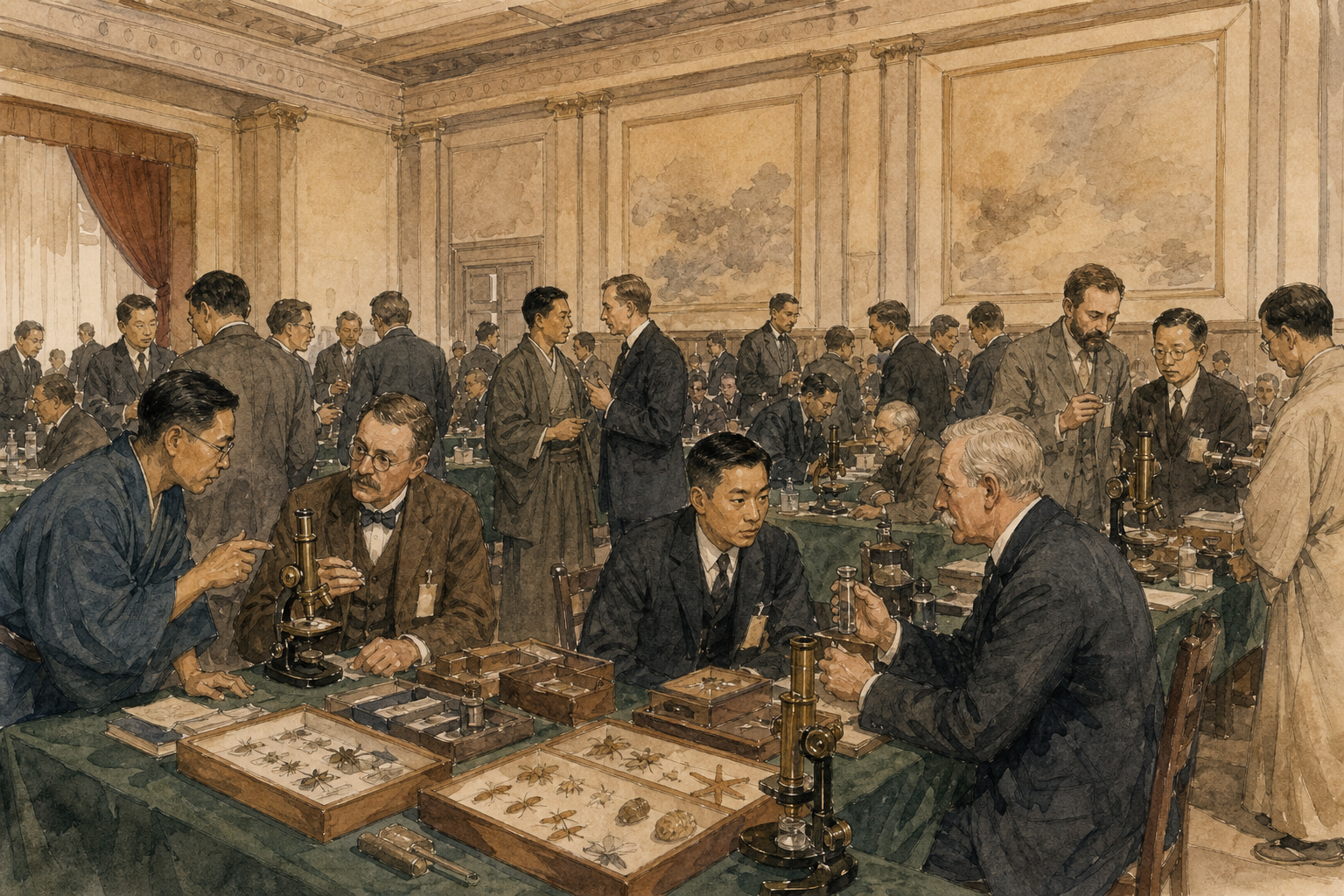 1926年太平洋科学会议上的学者与科学仪器
