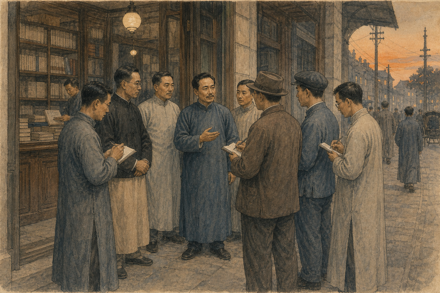 中华书局职工向记者说明情况