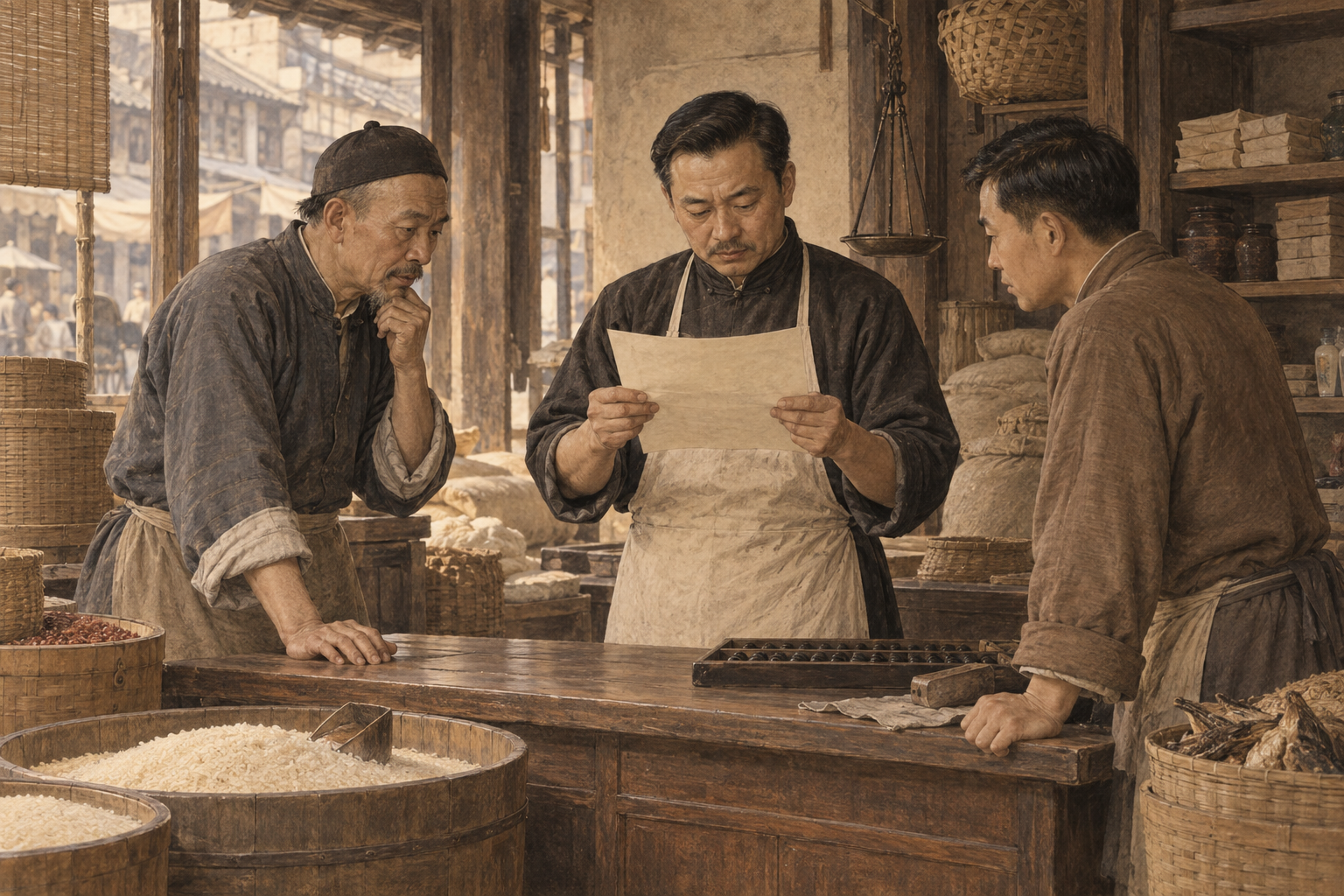 商店掌柜阅读来函