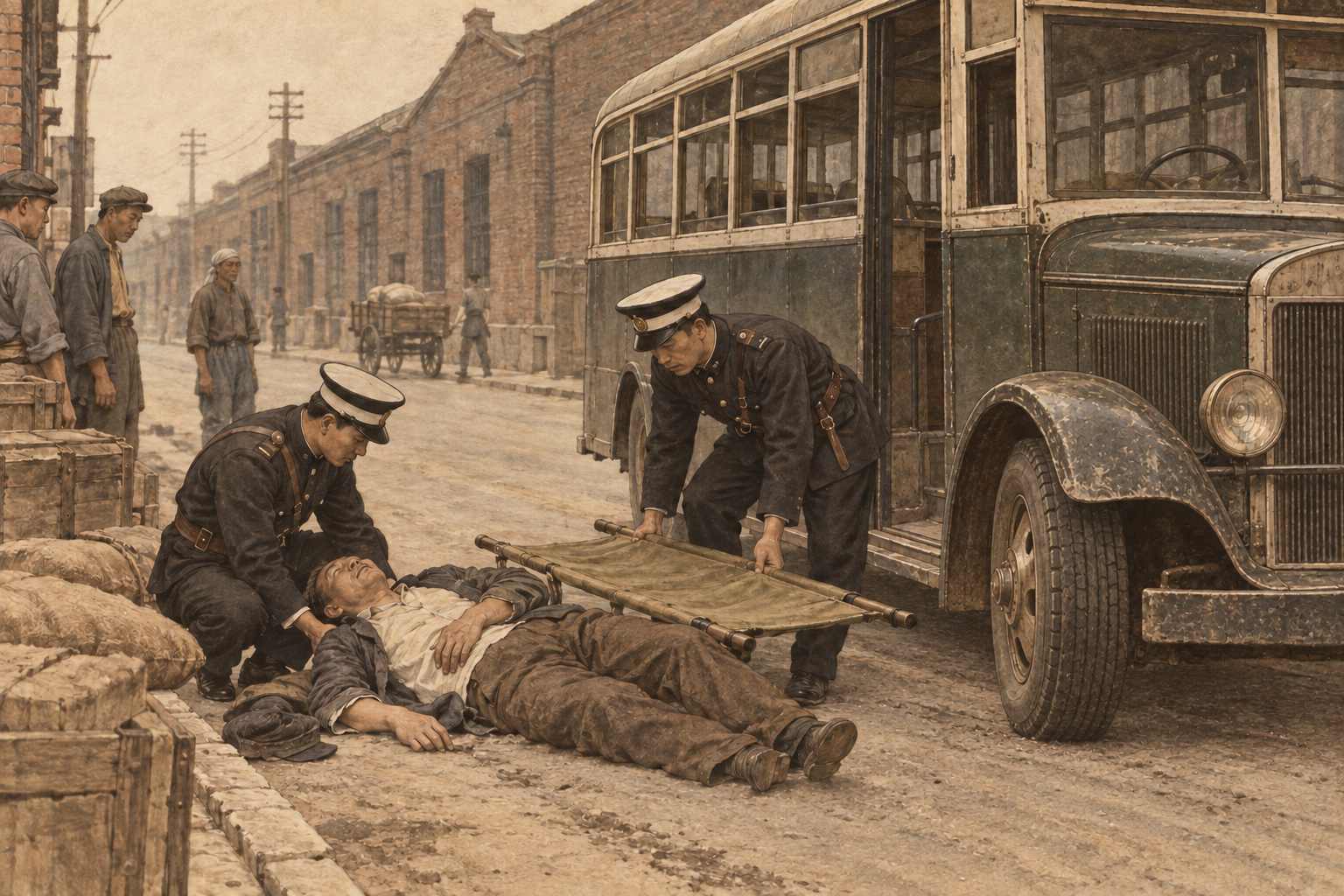 杨树浦路行人遭公共汽车碾伤,送医后死亡