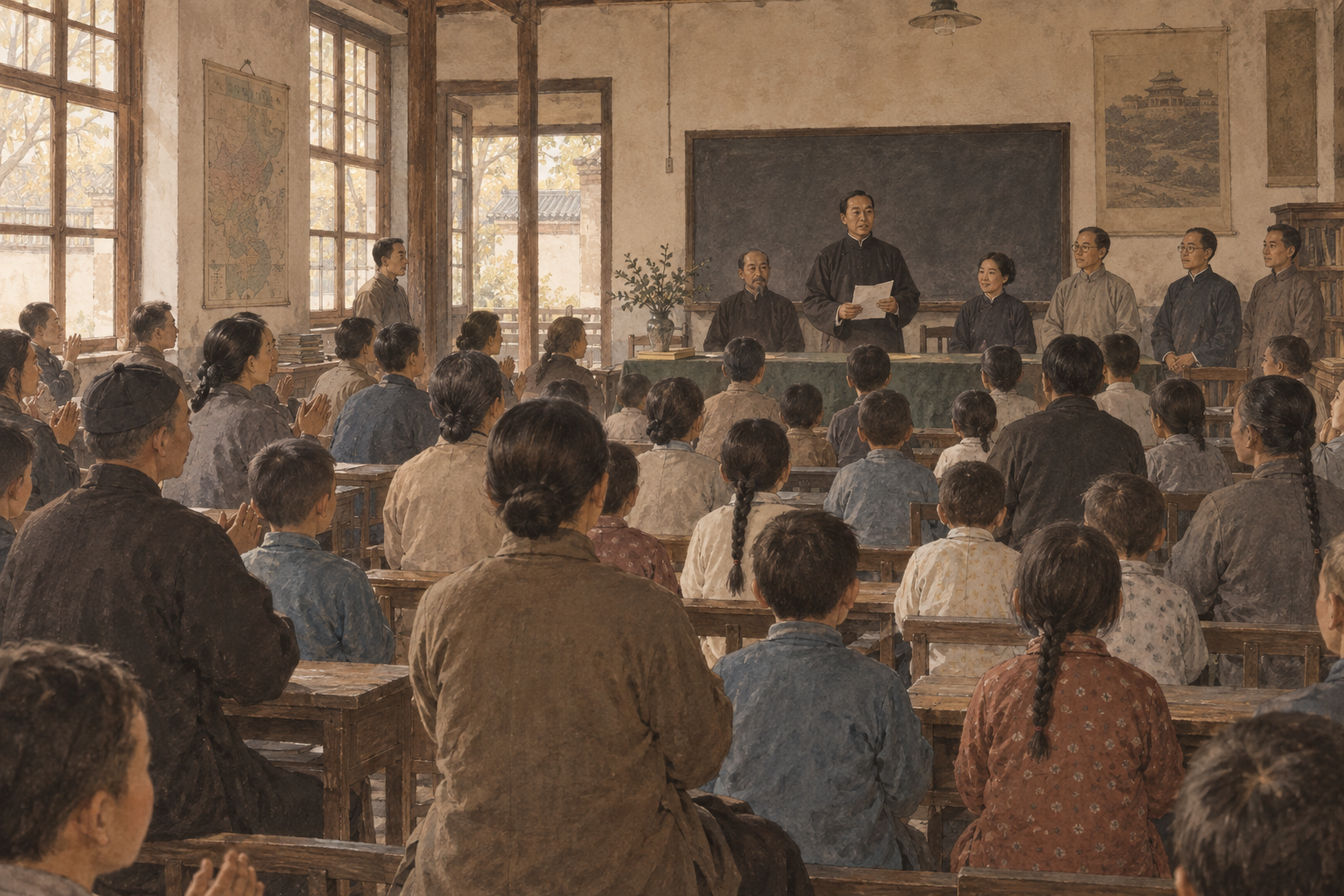 八岁学生考取八校总分第一,母亲同班毕业场景示意